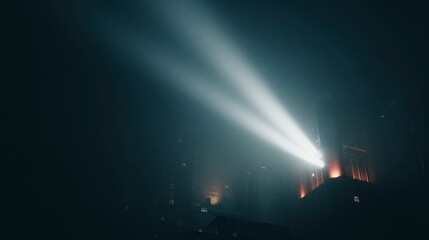 Spotlight illuminating dark space