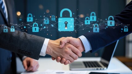 Secure Digital Handshake Seals Deal