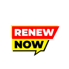 Renew now png badge, subscription update tag, quick recharge label, instant extend icon