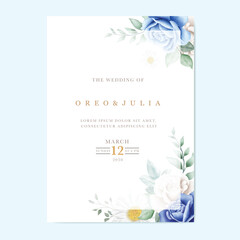 Beautiful roses invitation card template