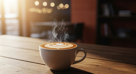 A cup of coffee on the table