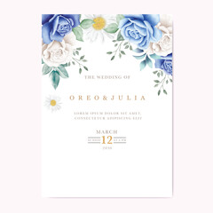 Beautiful roses invitation card template
