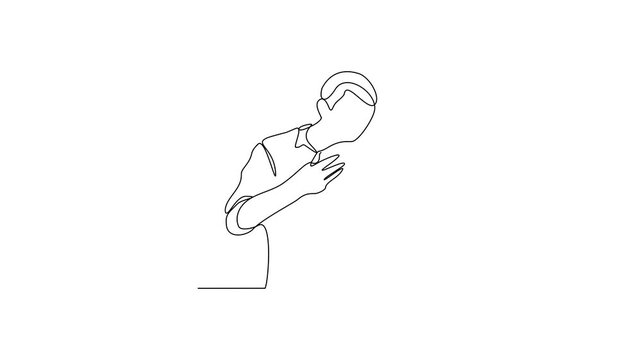 One continuous line drawing of people are eating hotdogs in the food court area vector illustration.  Food street illustration in linear style vector concept. Great design for food business campaign.