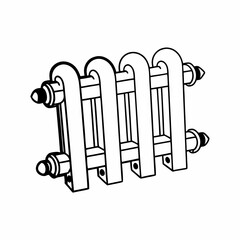 Creative details Heat exchanger Vector Illustration