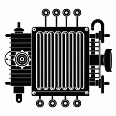 Creative details Heat exchanger Vector Illustration