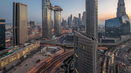Aerial view of new and tall buildings Timelapse