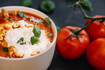 Italian Inspired Lasagna Soup Comfort Meal