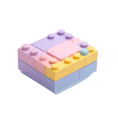 Obraz premium Pastel colored building blocks