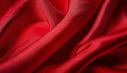 Obraz premium Abstract Waves Of Red Fabric Create A Beautiful Flowing Texture Ideal For Backgrounds Textures Or Artistic Projects