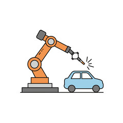 Robotic Car Manufacturing Automated Precision Welding Process