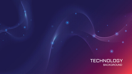 Abstract Digital Technology Particle Background