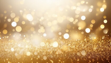 A Blurry Gold And White Background With A Lot Of Light And Shadows
