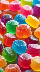 Colorful jelly candies close-up