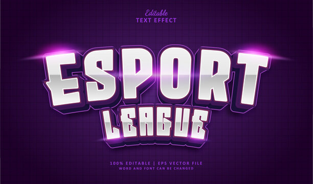 Esport League Editable Text Effect 3d Glow Gaming Neon Technology