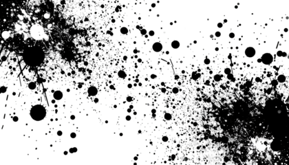 Abstract Black And White Texture With Grunge Splatter