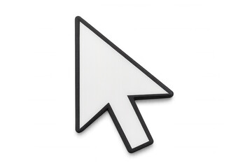 Transparent computer mouse pointer cursor arrow indicating digital navigation, highlighting web interface design elements