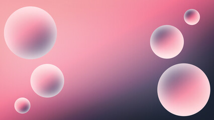 Abstract 3D Bubble Background – Soft Colors Gradient with Floating Spheres