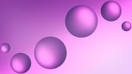 Abstract 3D Bubble Background – Soft Colors Gradient with Floating Spheres
