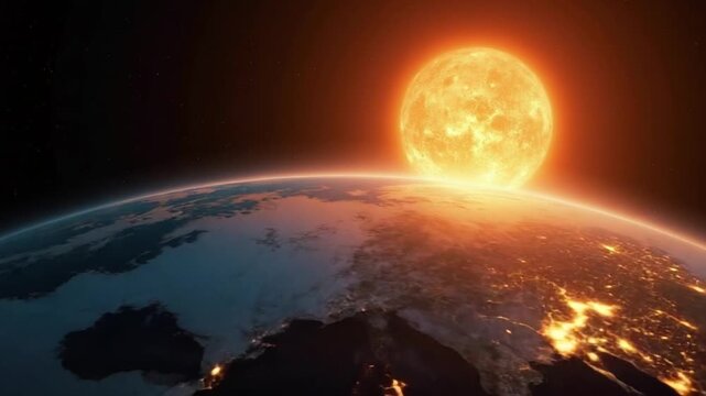 Earth and sun created