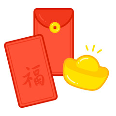 Red envelopes Gold Ingots
