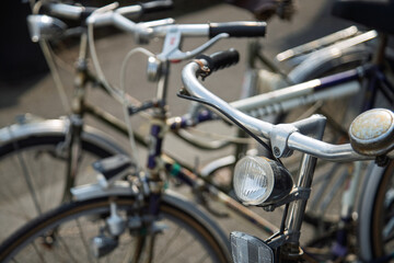 the old bicycles.