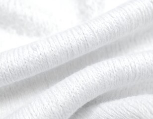 Close-up view of white fabric texture