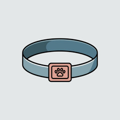 This blue pet collar showcases an adorable paw print design, perfect for pet lovers who wish to add a touch of personality to their furry friends' accessories.