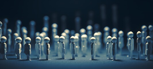 Tiny figures from life rose,generative AI