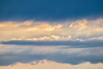 Texture of Clouds Apper To Reflect In The Sky Above Rocky Mountain