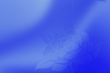 Abstract blue floral pattern with soft light and shadow effects Background	