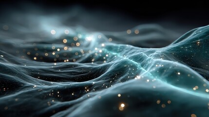 Dynamic Water Waves with Sparkling Light Effects