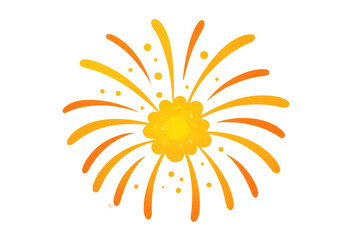 Obraz premium Orange firework exploding on a transparent background, perfect for celebrations, holidays, and festive designs