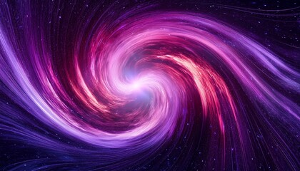 Abstract Cosmic Swirl Of Pink And Purple In Deep Space Universe