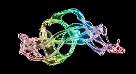 Colorful Abstract Liquid Flowing Art.