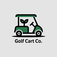 This image showcases a modern golf cart adorned with a green plant, symbolizing eco-friendliness and sustainability in the context of leisure and outdoor activity.