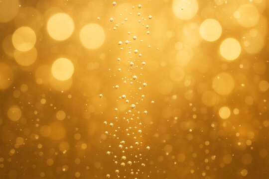 Golden abstract blurry bokeh lights abstract background warm tones soft glow