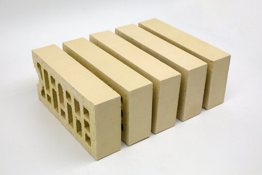 Hollow Clay Brick in Modern Construction Material Close-up