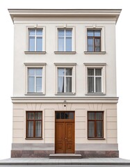 Fototapeta premium Cream-colored building with classic architecture