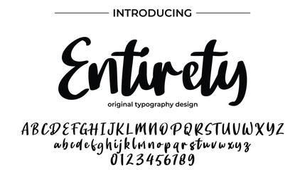 Entirety - Elegant Script Font for Smooth Handwritten Design and Creative Typography