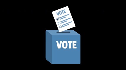 Election Vote concept icon, voting ballot box symbol