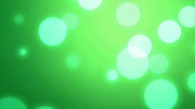 Soft green gradient with glowing white bokeh circles