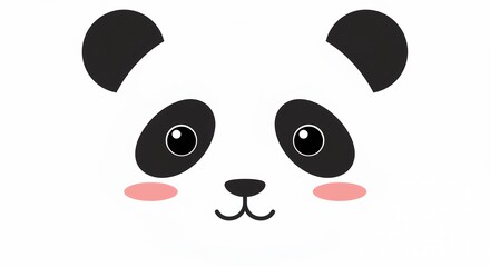 Cute panda face illustration