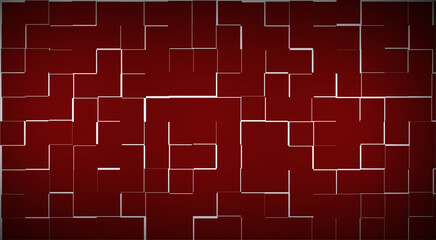 Red Geometric Grid With White Lines abstract background