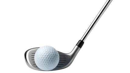 Golf Club and Ball Close-up graphic bfqxbopctn6os35l7otzva Cutout PNG isolated on a transparent...