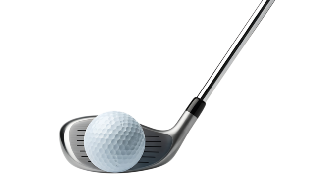 Golf Club and Ball Close-up graphic bfqxbopctn6os35l7otzva Cutout PNG isolated on a transparent background