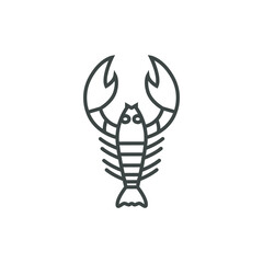 Sea shrimp logo EPS template icons vector illustration transparent background