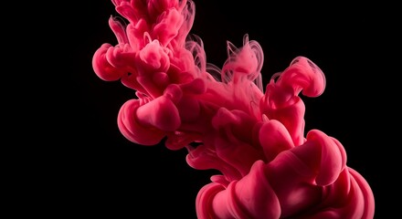 Obraz premium Red Ink Flowing in Water.