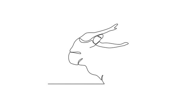 Animated self drawing of Athletics sports video design illustration. Javelin themes design in simple linear continuous style video concept. Great design for sports campaign and business purpose.