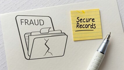 Broken Folder Concept Representing Fraud Prevention and Secure Records