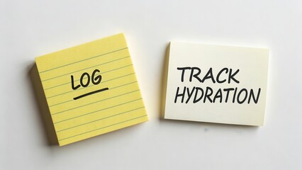 Sticky Notes for Tracking Hydration and Logging Daily Intake